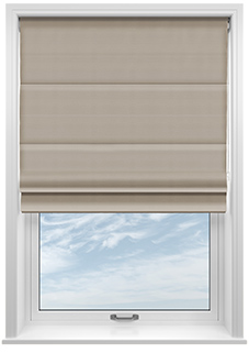 Akoya Faux Silk, Lustre Tarnished Grey - Twist&Fit Roman Blind